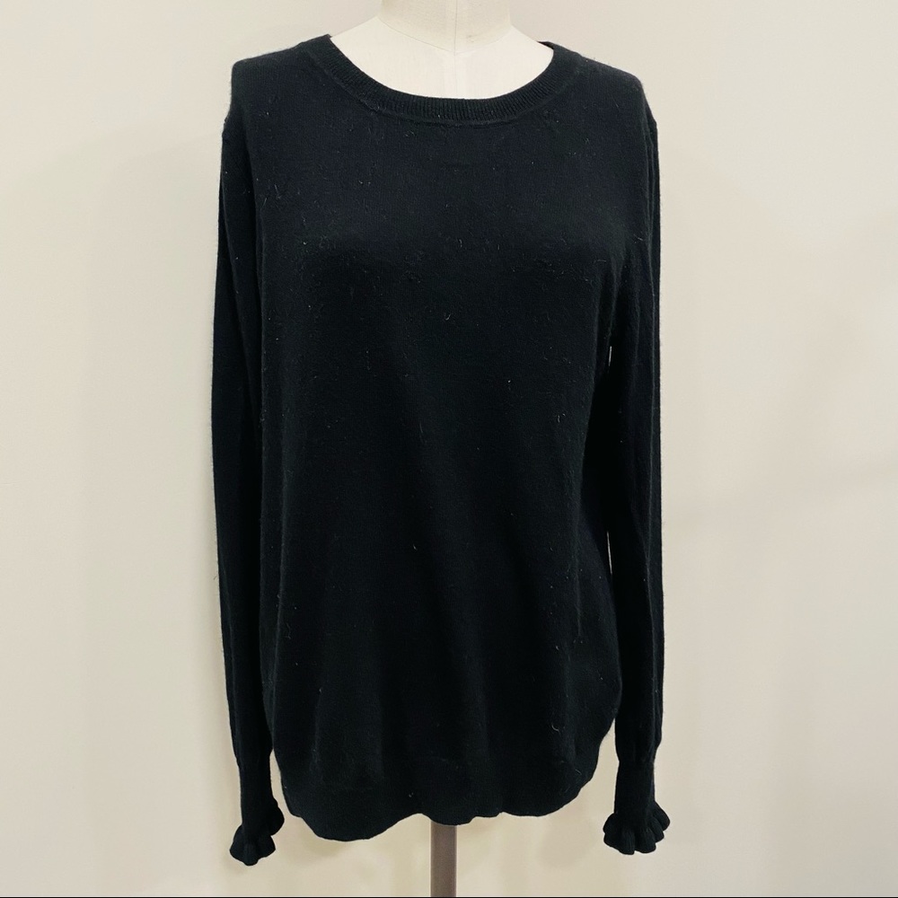 BANANA REPUBLIC FILPUCCI Ruffle Cuff Pullover Sweater Size Large